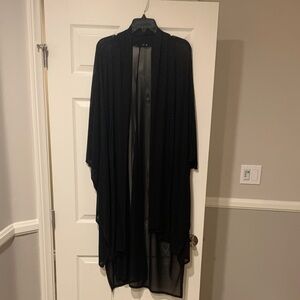 Elegant Black Sheer Kimono